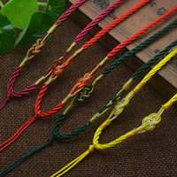 Fashion Necklace Cord, Nylon Cord, with Glass, adjustable, more colors for choice, 3.5mm, Length:Approx 17.5-23.5 Inch, 100Strands/Bag, Sold By Bag