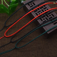 Cordon collier de mode, corde en nylon, avec verre, réglable, plus de couleurs à choisir, 2.5mm, Longueur:Environ 17.5-23.5 pouce, 100Strandstoron/sac, Vendu par sac