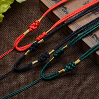 Cordon collier de mode, corde en nylon, avec verre, réglable, plus de couleurs à choisir, 2.5mm, Longueur:Environ 19.5-25.5 pouce, 100Strandstoron/sac, Vendu par sac