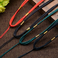 Cordon collier de mode, corde en nylon, avec verre, réglable, plus de couleurs à choisir, 2.5mm, Longueur:Environ 15.5-25.5 pouce, 100Strandstoron/sac, Vendu par sac