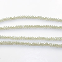 Perles de cristal rondelle, facettes, 2mm, Trou:Environ 0.5mm, Longueur Environ 15 pouce, 30Strandstoron/lot, Environ 200PC/brin, Vendu par lot