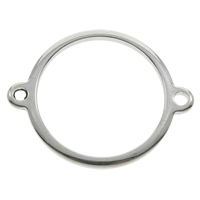Stainless Steel Connector, Donut, 1/1 loop, original color, 19x24x1mm, Hole:Approx 1mm, 200PCs/Bag, Sold By Bag