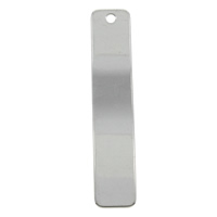 Stainless Steel Pendants, Rectangle, original color, 8x42x1mm, Hole:Approx 1mm, 100PCs/Bag, Sold By Bag