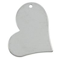 Stainless Steel Heart Pendants, original color, 19x26x1mm, Hole:Approx 1mm, 200PCs/Bag, Sold By Bag