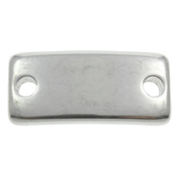 Stainless Steel Connector, Rectangle, 1/1 loop, original color, 9x20x3mm, Hole:Approx 1mm, 100PCs/Bag, Sold By Bag