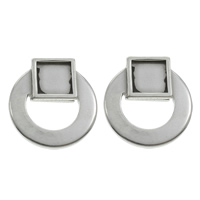 Stainless Steel Cabochon Setting, original color, 15x16x2mm, Inner Diameter:Approx 6mm, 100PCs/Bag, Sold By Bag