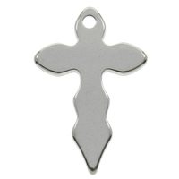 Stainless Steel Cross Pendants original color Approx 2mm Sold By Bag
