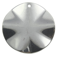 Stainless Steel Pendants, Flat Round, original color, 27x1.5mm, Hole:Approx 1mm, 100PCs/Bag, Sold By Bag