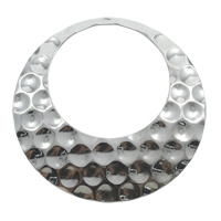 Stainless Steel Linking Ring, Donut, hammered, original color, 44x3mm, Hole:Approx 28x28.5mm, 100PCs/Bag, Sold By Bag