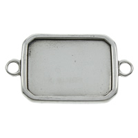 Stainless Steel Connector Setting, Rectangle, 1/1 loop, original color, 34x19x2mm, Hole:Approx 2.5mm, Inner Diameter:Approx 23x16mm, 100PCs/Bag, Sold By Bag