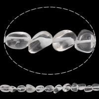 Natürliche klare Quarz Perlen, Klarer Quarz, 7x10x8mm-10x15x8mm, Bohrung:ca. 1mm, Länge:ca. 15.5 ZollInch, 10SträngeStrang/Tasche, ca. 32PCs/Strang, verkauft von Tasche