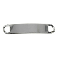 Stainless Steel Connector, Rectangle, 1/1 loop, original color, 41x8x5mm, Hole:Approx 4x4mm, 100PCs/Bag, Sold By Bag