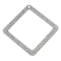 Stainless Steel Pendants, Rhombus, blacken, 50x1mm, Hole:Approx 1mm, 100PCs/Bag, Sold By Bag