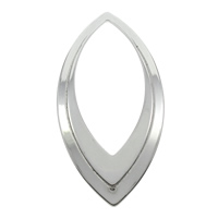 vinculação de anel de aço inoxidável, Olho de cavalo, cor original, 23x47x1.50mm, Buraco:Aprox 33x15mm, 100PCs/Bag, vendido por Bag