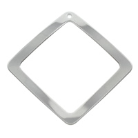 Stainless Steel Pendants, Rhombus, original color, 50x1mm, Hole:Approx 1mm, 100PCs/Bag, Sold By Bag