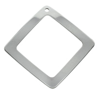 Stainless Steel Pendants, Rhombus, original color, 39x1mm, Hole:Approx 1mm, 100PCs/Bag, Sold By Bag