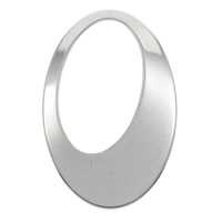 vinculação de anel de aço inoxidável, Oval achatado, cor original, 25x39x1mm, Buraco:Aprox 15x26.6mm, 100PCs/Bag, vendido por Bag