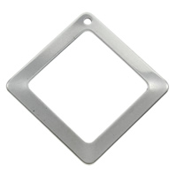 Stainless Steel Pendants, Rhombus, original color, 39x1.5mm, Hole:Approx 1mm, 100PCs/Bag, Sold By Bag