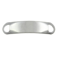 Stainless Steel Connector, Rectangle, 1/1 loop, original color, 40x10x4mm, Hole:Approx 6x5mm, 200PCs/Bag, Sold By Bag