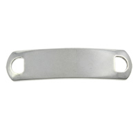 Stainless Steel Connector, Rectangle, 1/1 loop, original color, 38x10x3mm, Hole:Approx 3x3mm, 200PCs/Bag, Sold By Bag