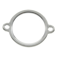 Stainless Steel Connector, Donut, 1/1 loop, original color, 21x16x1mm, Hole:Approx 1mm, 200PCs/Bag, Sold By Bag