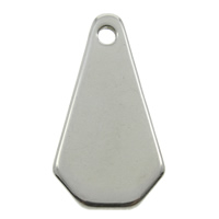 Stainless Steel Pendants, original color, 9x18x1mm, Hole:Approx 1mm, 200PCs/Bag, Sold By Bag
