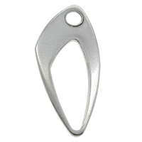 Stainless Steel Pendants, original color, 10x21x1mm, Hole:Approx 1.5mm, 200PCs/Bag, Sold By Bag