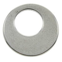 vinculação de anel de aço inoxidável, Rosca, cor original, 12x1mm, Buraco:Aprox 6x6mm, 200PCs/Bag, vendido por Bag