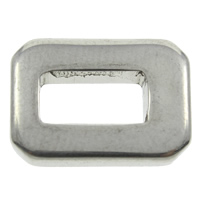 Stainless Steel Linking Ring, Rectangle, original color, 14x10x2.50mm, Hole:Approx 4-6mm, 200PCs/Bag, Sold By Bag