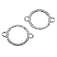 Stainless Steel Connector, Donut, 1/1 loop, original color, 18x13x1mm, Hole:Approx 1mm, 200PCs/Bag, Sold By Bag
