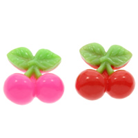 Food Resin Cabochon Cherry flat back Sold By Bag