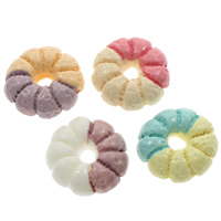 Food Resin Cabochon, Cake, flat back, more colors for choice, 20x5mm, 100PCs/Bag, Sold By Bag