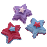 Fashion Resin Cabochons, Star, flat back, more colors for choice, 18x11mm, 100PCs/Bag, Sold By Bag