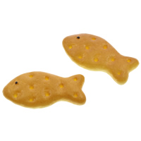 Food Resin Cabochon, Biscuit, flat back, yellow, 32x12x4mm, 100PCs/Bag, Sold By Bag