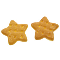 Food Resin Cabochon, Biscuit, flat back, yellow, 30x5mm, 100PCs/Bag, Sold By Bag