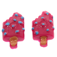 Food Resin Cabochon Ice Cream flat back fuchsia Sold By Bag