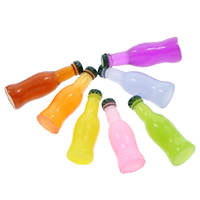 Мода Смола Кабошоны, канифоль, Бутылки, Много цветов для выбора, 10x31mm, 100ПК/сумка, продается сумка