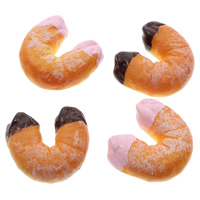 Food Resin Cabochon, Bread, flat back, more colors for choice, 21x19x6mm, 100PCs/Bag, Sold By Bag