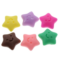 Fashion Resin Cabochons, Star, flat back, more colors for choice, 14x4.5mm, 100PCs/Bag, Sold By Bag