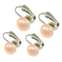 Freshwater Pearl Earrings Stainless Steel with Freshwater Pearl plated natural Sold By Pair