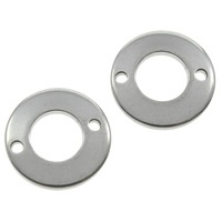 Stainless Steel Connector, Donut, 1/1 loop, original color, 13x1mm, Hole:Approx 1mm, 200PCs/Bag, Sold By Bag