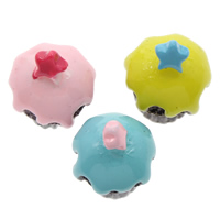 Food Resin Cabochon, Cake, flat back, more colors for choice, 12x16mm, 100PCs/Bag, Sold By Bag