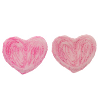 Fashion Resin Cabochons, Heart, flat back, pink, 21x19x3mm, 100PCs/Bag, Sold By Bag