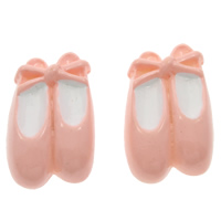 Fashion Resin Cabochons Shoes flat back pink Sold By Bag