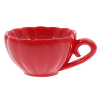 Mode Harts Cabochoner, Cup, röd, 47x21x37mm, 100PC/Bag, Säljs av Bag