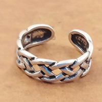 Thailand Sterling Silver Cuff Finger Ring 17mm US Ring Sold By PC