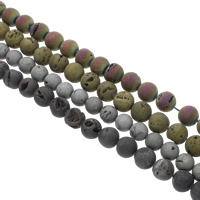 Laugh Rift Agate Beads Round plated natural Approx 1mm Sold Per Approx 15.5 Inch Strand