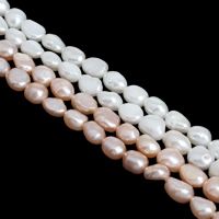 Perles nacres baroques de culture d'eau douce , perle d'eau douce cultivée, naturel, plus de couleurs à choisir, 6-7mm, Trou:Environ 0.8mm, Vendu par brin