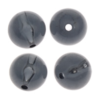 Prozirni akril perle, Krug, transparentan, siv, 12mm, Rupa:Približno 1mm, Približno 500računala/Torba, Prodano By Torba