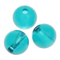Transparent akryl perler, Runde, gennemsigtig & forskellig størrelse for valg, blå, Hole:Ca. 1mm, Solgt af Bag